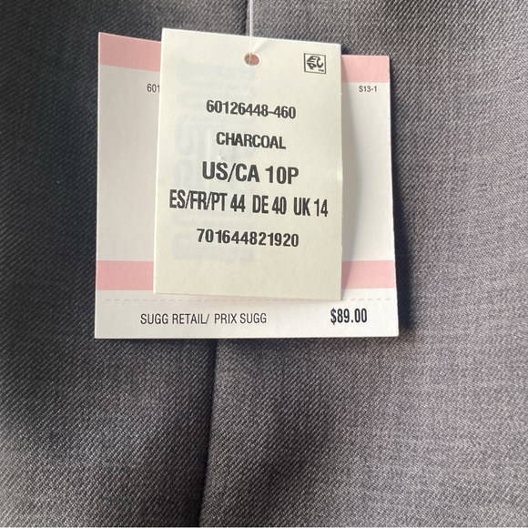 KASPER WOMEN’S CHARCOAL KATE CLASSIC FIT PANTS SIZE 10P - Picture 4 of 10